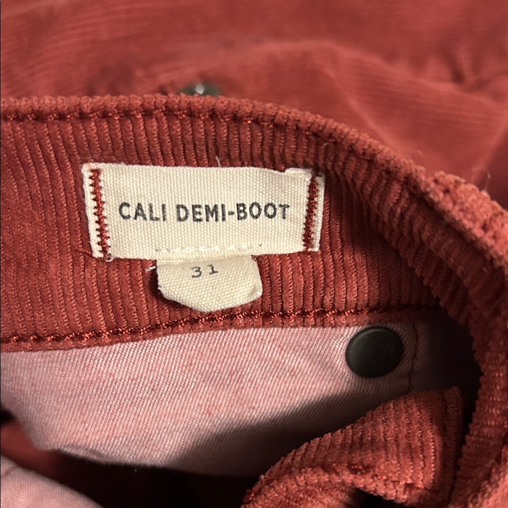 Madewell Rust Button-Fly Pants - image 3